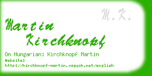 martin kirchknopf business card